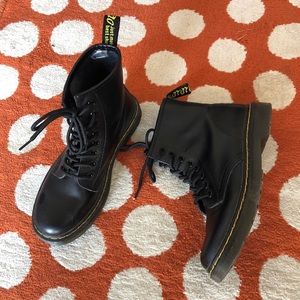 Barely worn black combat boots